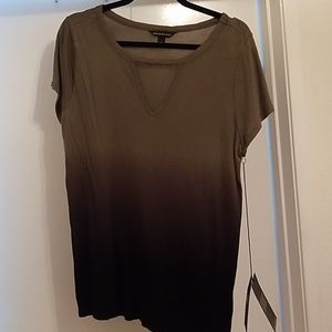 Deep peek a boo v neck